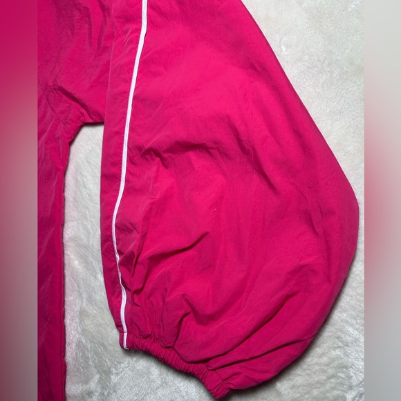 NWT - Wild Fable - Berry Red Varsity Pullover Windbreaker Jacket - Lightweight - Picture 7 of 10